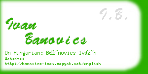 ivan banovics business card
